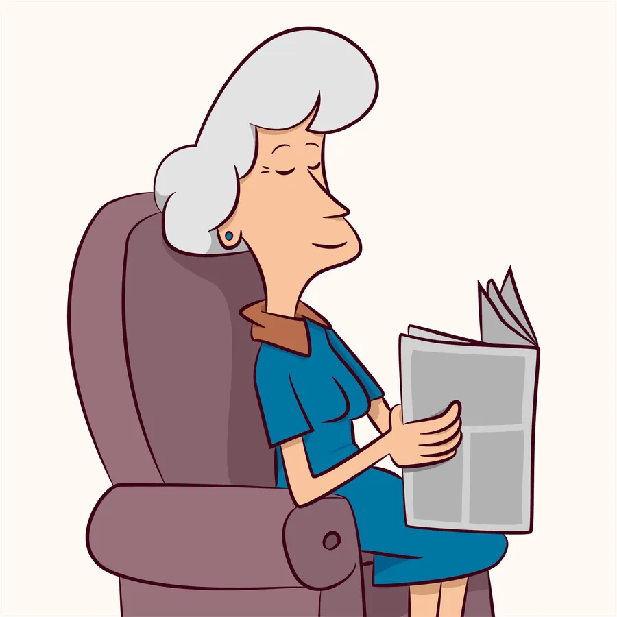 Zoom sur une dame âgée dans un fauteuil