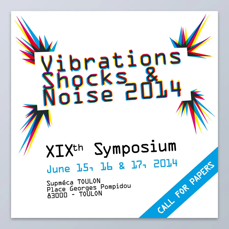 Flyer du symposium Vibrations, Shocks & Noise