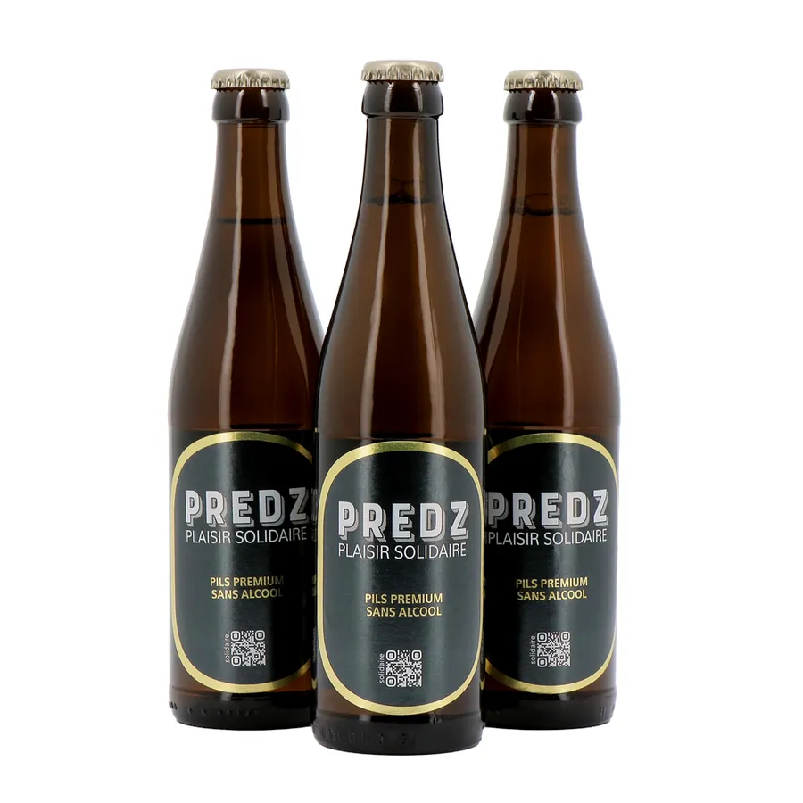 Avant des bouteilles de bière PREDZ